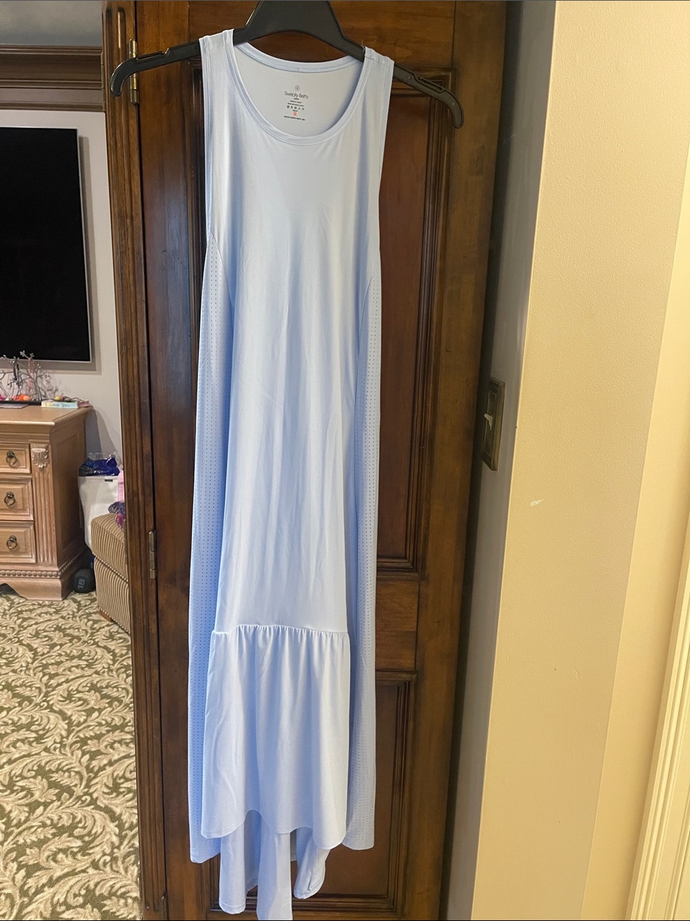 Sweaty Betty Explorer Ace Midi Dress, light blue, small, never worn